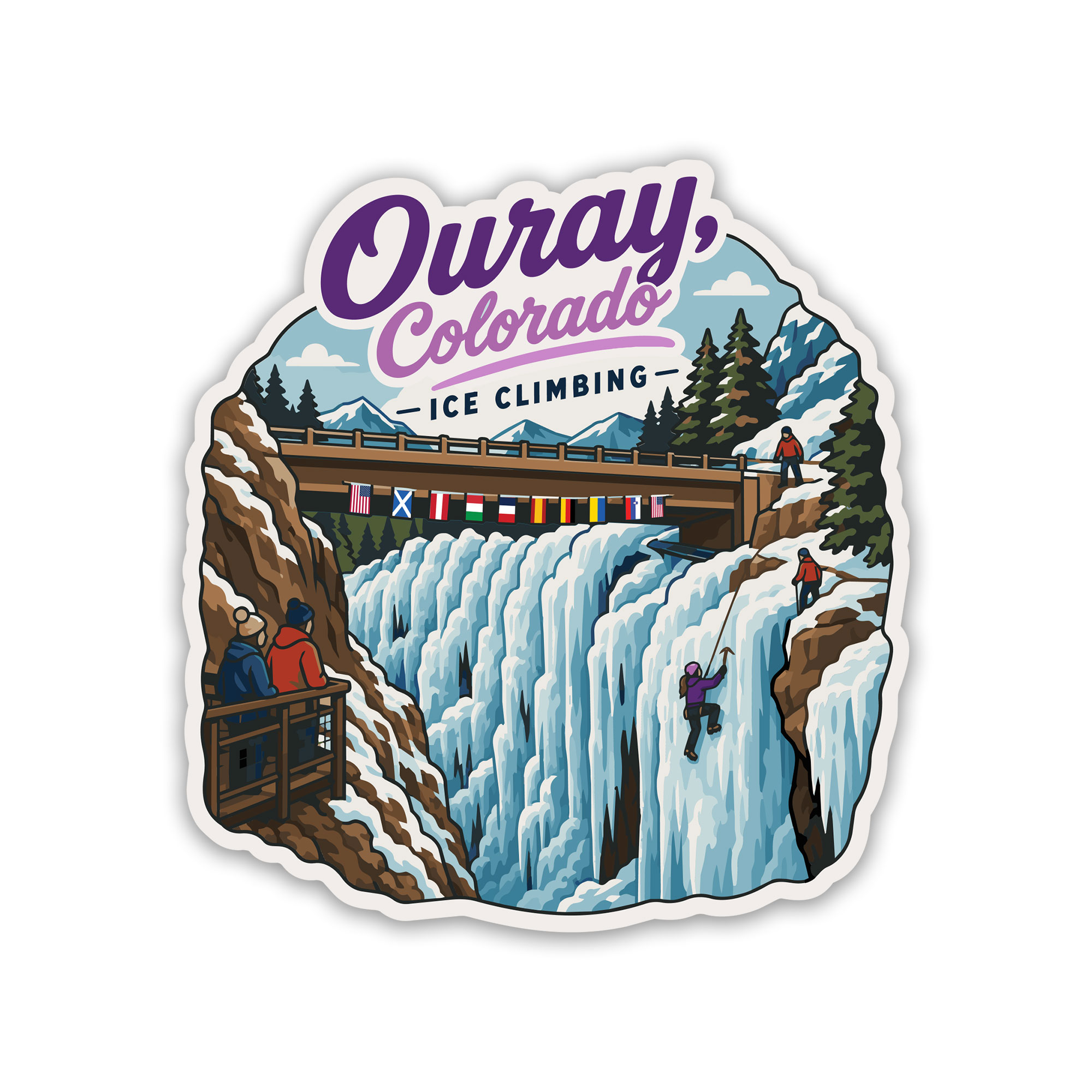 Ouray Colorado Sticker Ice Climbing Women’s