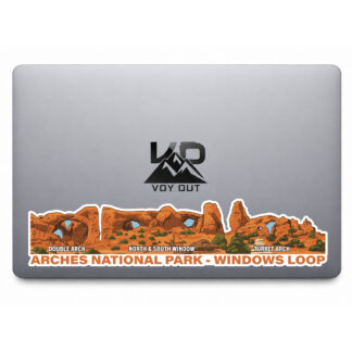 Arches National Park Sticker Windows Loop laptop preview