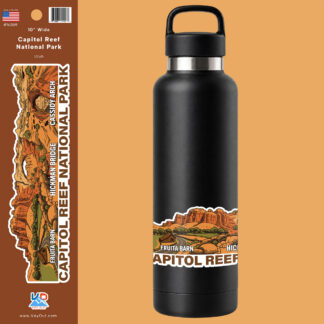 Capitol Reef National Park sticker wrap water bottle preview square
