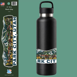 Park City Sticker water bottle wrap