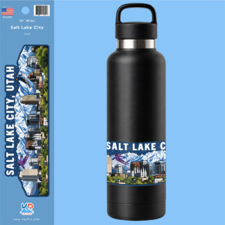 Salt Lake City Sticker Bottle Wrap Square